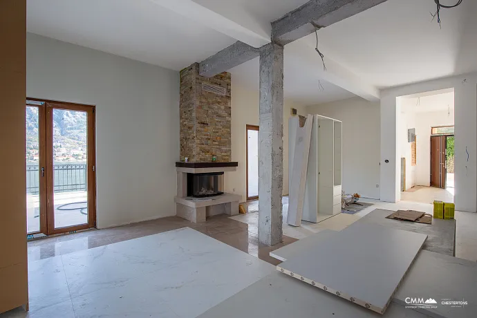A luxurious three-story villa on the first sea line in  Kotor
