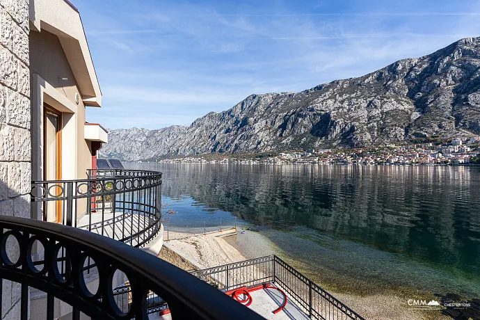 A luxurious three-story villa on the first sea line in  Kotor