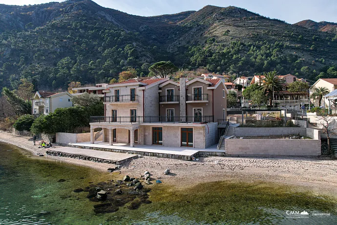 A luxurious three-story villa on the first sea line in  Kotor