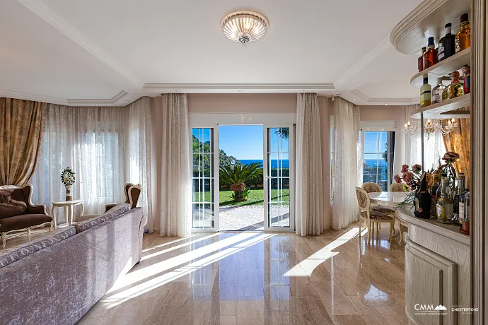 Elegance and serenity in a luxurious villa with natural views.