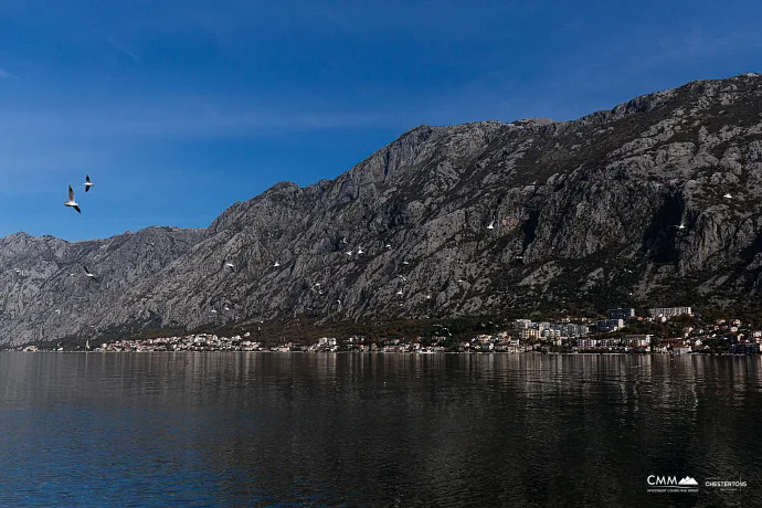 A luxurious three-story villa on the first sea line in  Kotor