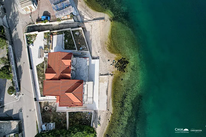 A luxurious three-story villa on the first sea line in  Kotor
