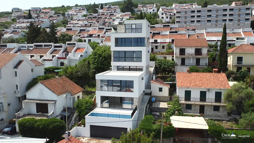 New villas on the seafront in the town of Krasici