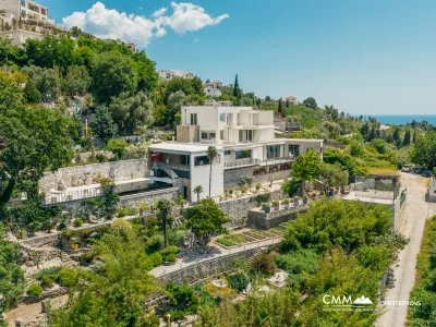 Elegant Stone Mansion with Sea View near Sveti Stefan