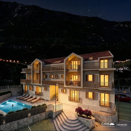 Apartments for sale in Risan in a new complex near the sea