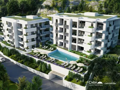 New modern building in Petrovac in a complex with a swimming pool