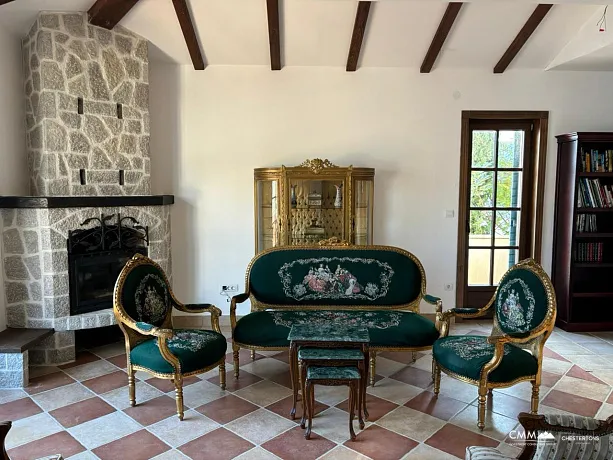 Magnificent villa with a fireplace on the first line with views of the Bay of Kotor