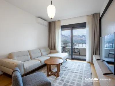 Luxury Two-Bedroom Apartment in Bečići – Panoramic Sea View of Sveti Stefan
