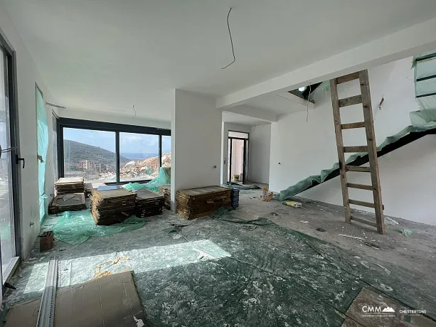 New villa with panoramic sea view in Buljarica