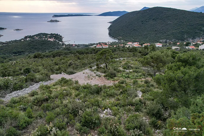 Urbanized land for sale in Žanjice – exclusive location with sea view