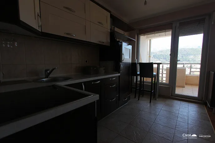 Two bedroom apartment in Budva with a spacious terrace