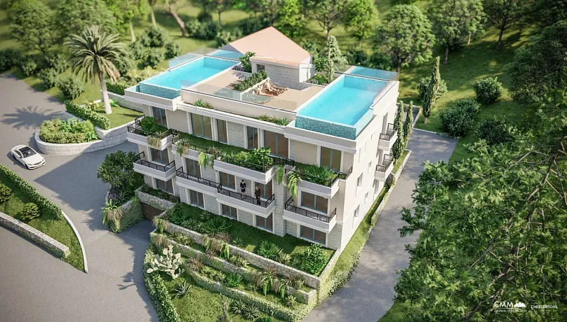 Apartments in Dobrota in attractive location