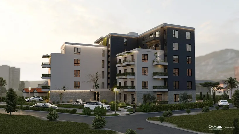 The new modern building offers a range of one, two and three bedroom apartments