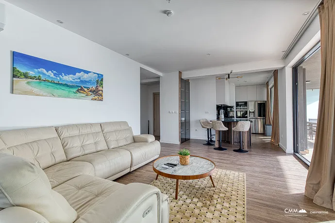 For sale: an exclusive, fully furnished luxury apartment with a spacious terrace.