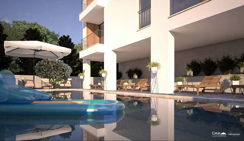 A new complex with a swimming pool near Tivat and Kotor