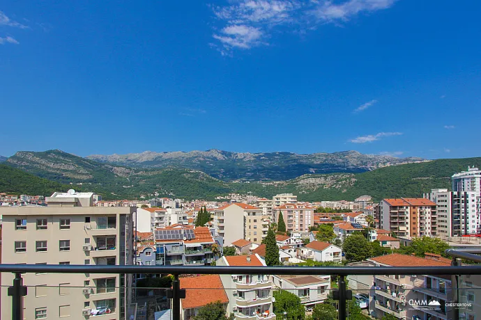 For sale a spacious apartment in Budva with a city view
