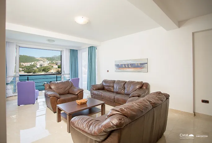 Two-bedroom apartments on the first line with a panoramic view of the Budva Riviera