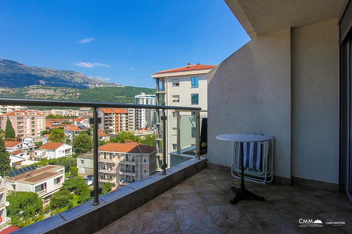 For sale a spacious apartment in Budva with a city view