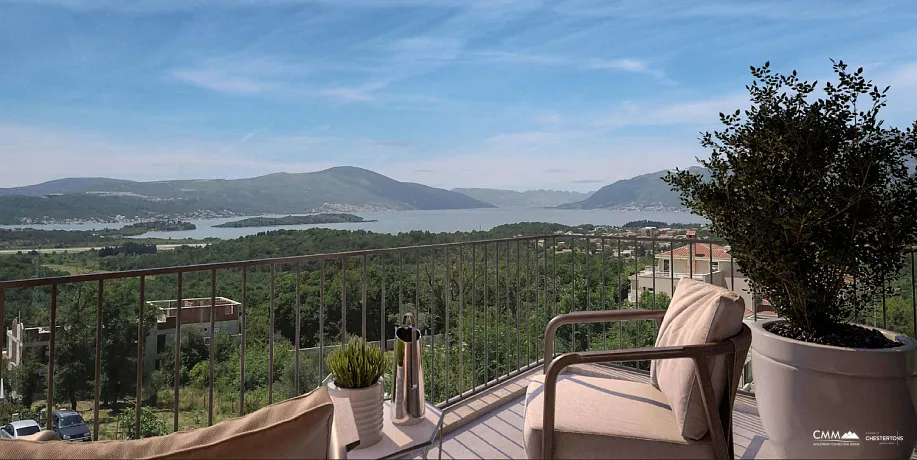 A new complex with a swimming pool near Tivat and Kotor