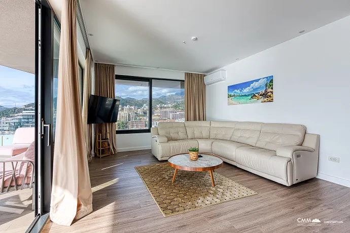 For sale: an exclusive, fully furnished luxury apartment with a spacious terrace.