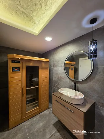 Luxury Three-Bedroom Apartment with Private Sauna 300 m from the Sea – Bečići (107 m²)