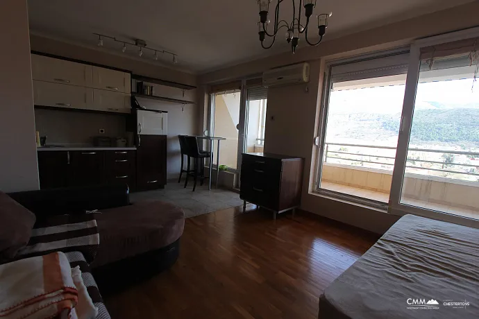 Two bedroom apartment in Budva with a spacious terrace