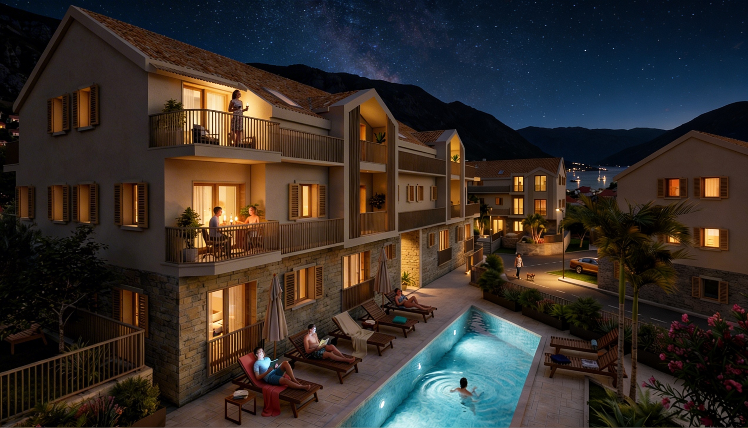 Apartments for sale in Risan in a new complex near the sea