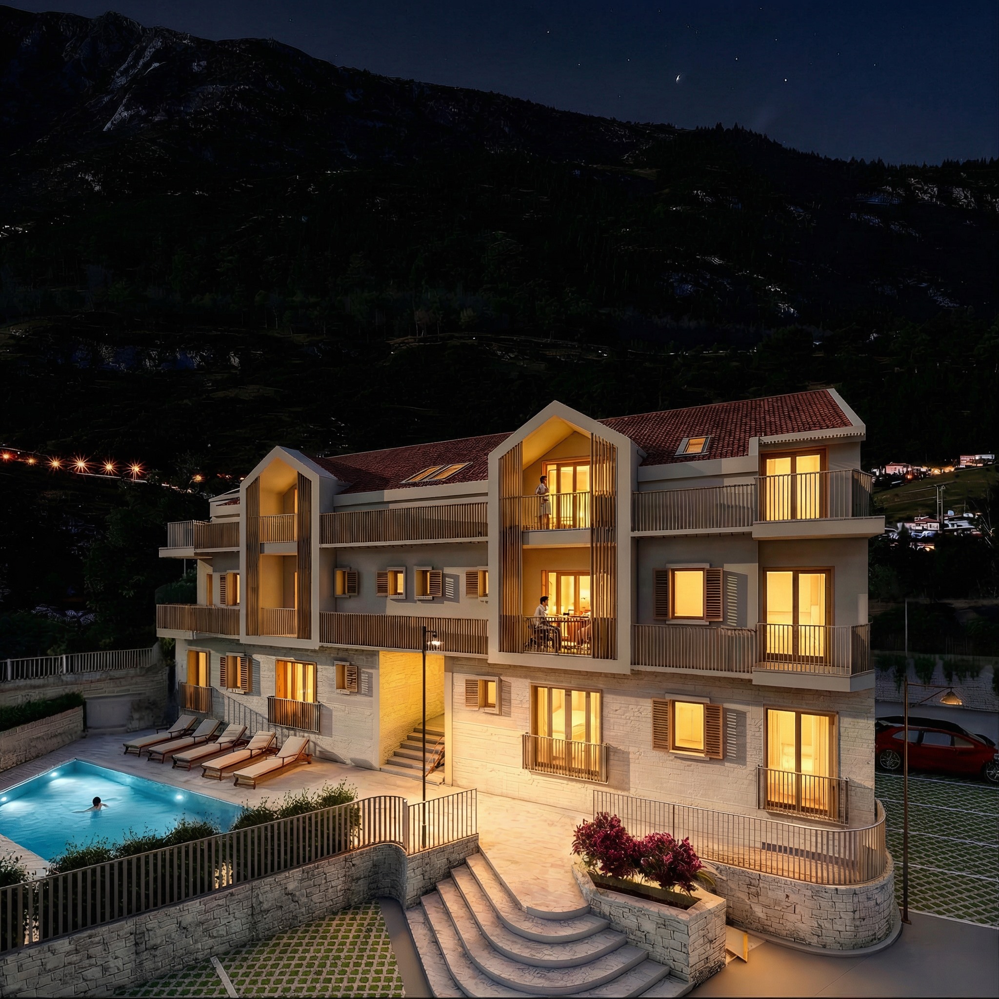 Apartments for sale in Risan in a new complex near the sea