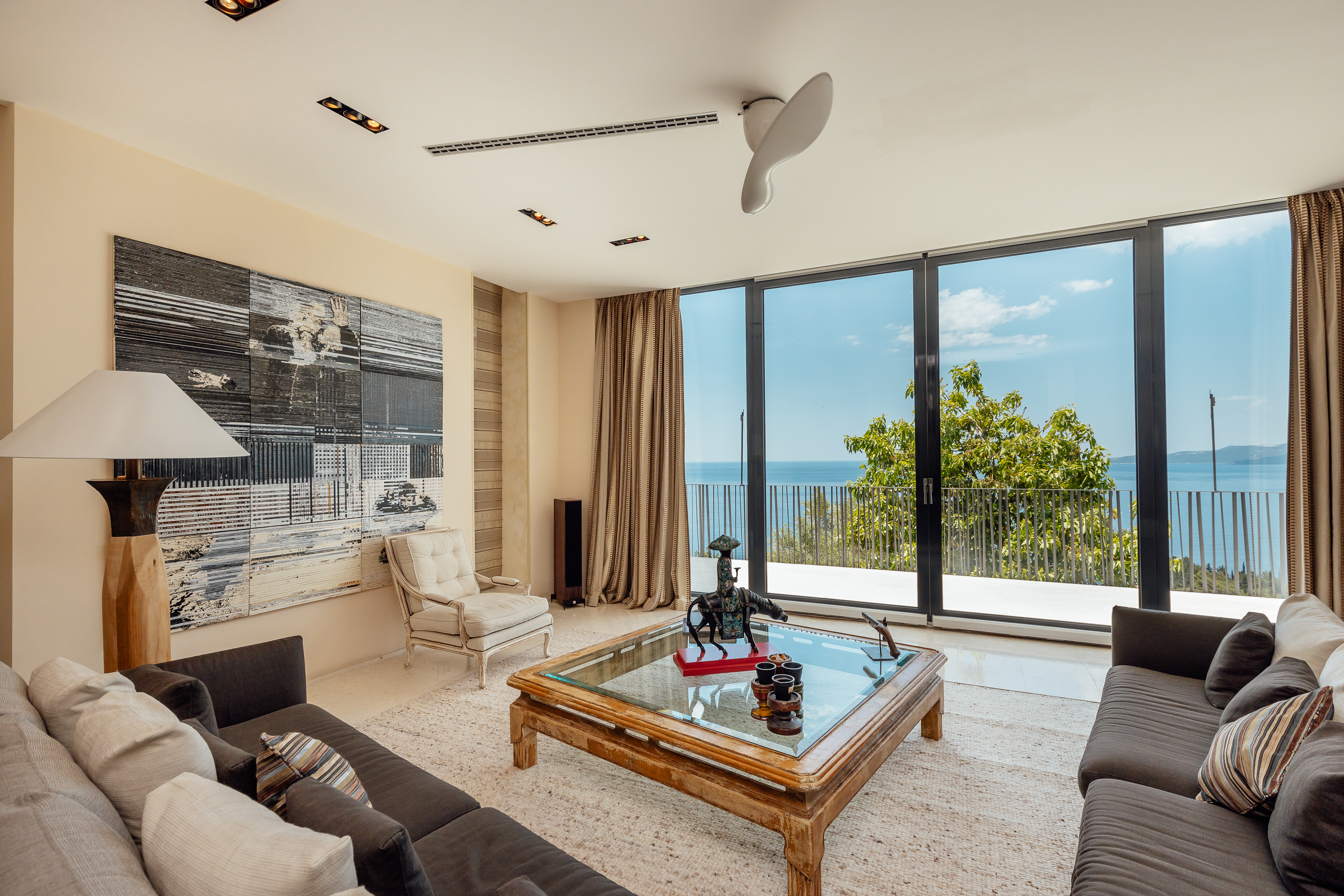 Elegant Stone Mansion with Sea View near Sveti Stefan