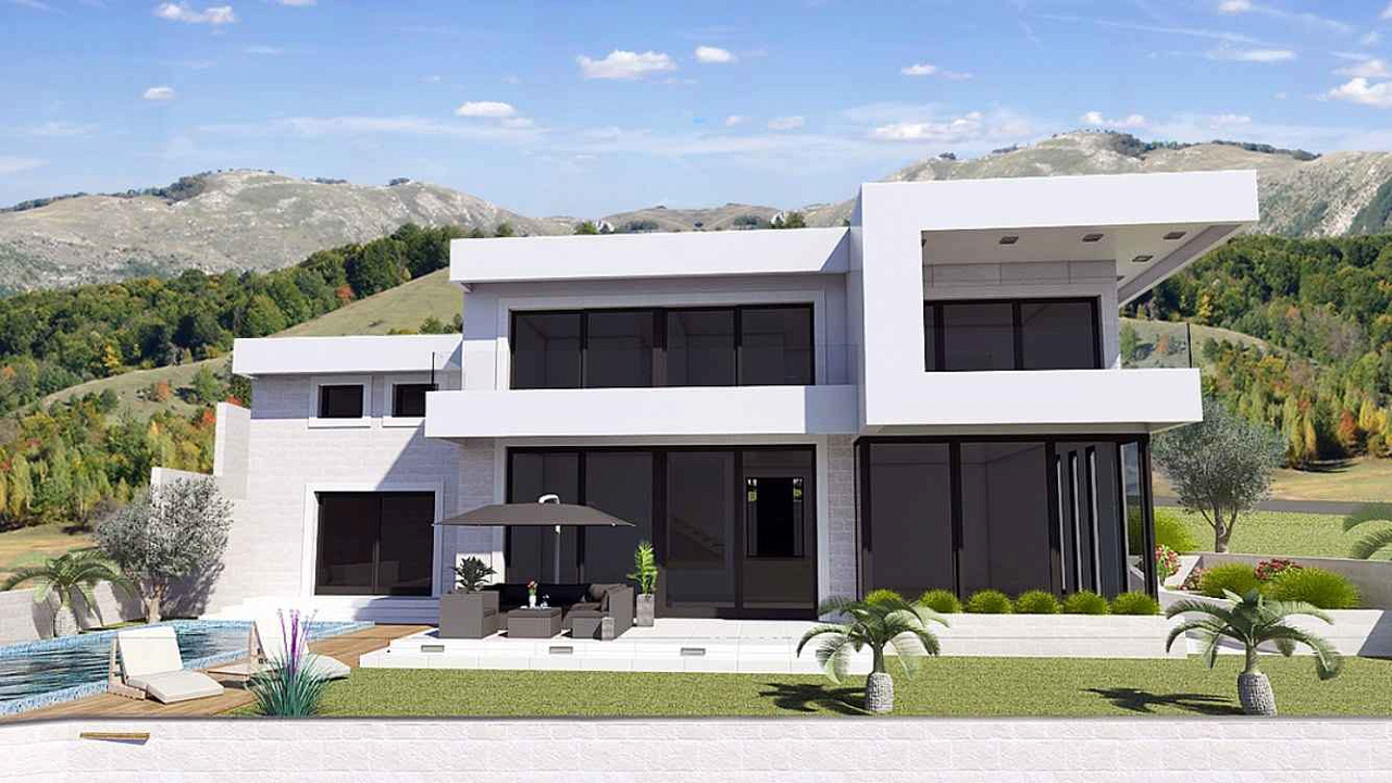 For sale villa with panoramic sea view in Blizikuce 