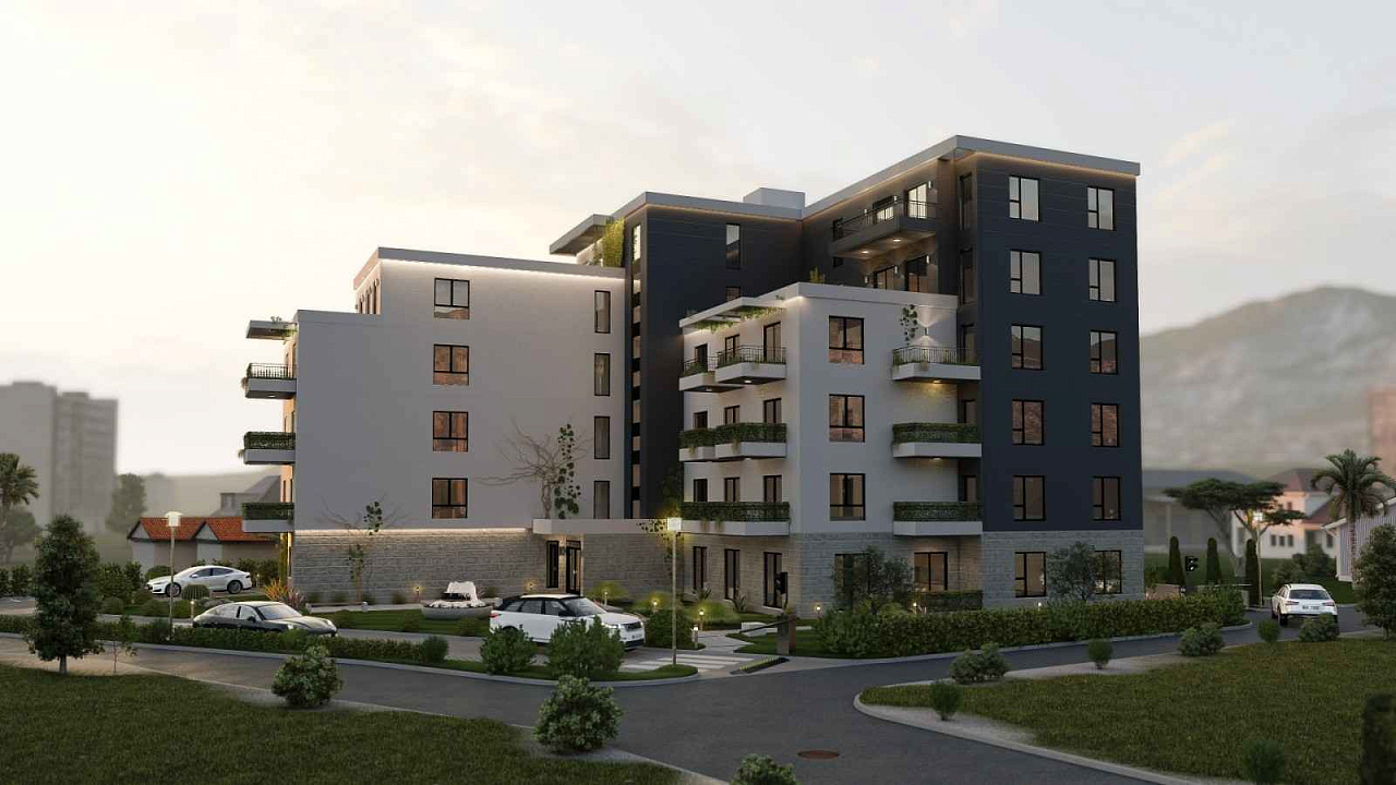 The new modern building offers a range of one, two and three bedroom apartments