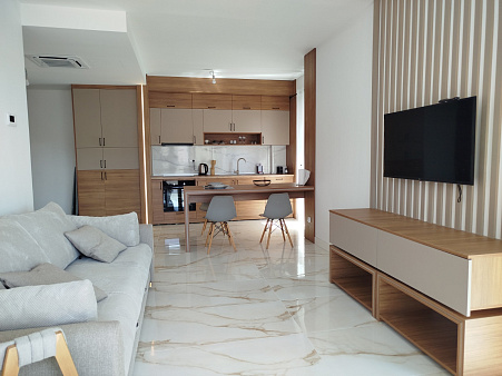 One-Bedroom Apartment with Sea View — Rafailovici
