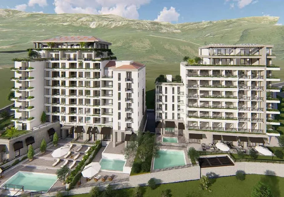 Apartment in complex with swimming pool in Becici