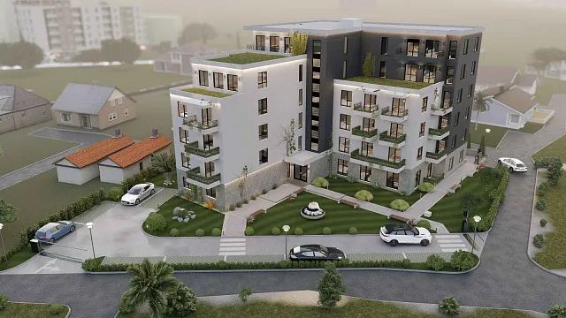 The new modern building offers a range of one, two and three bedroom apartments