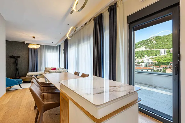 Penthouse in new building in Becici near the sea — photo 35